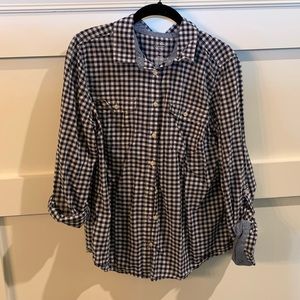 St. John’s Bay Checkered Button-up (L)